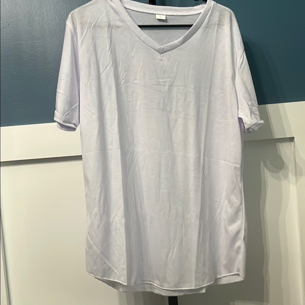 Classic White V-Neck Men's Shirt